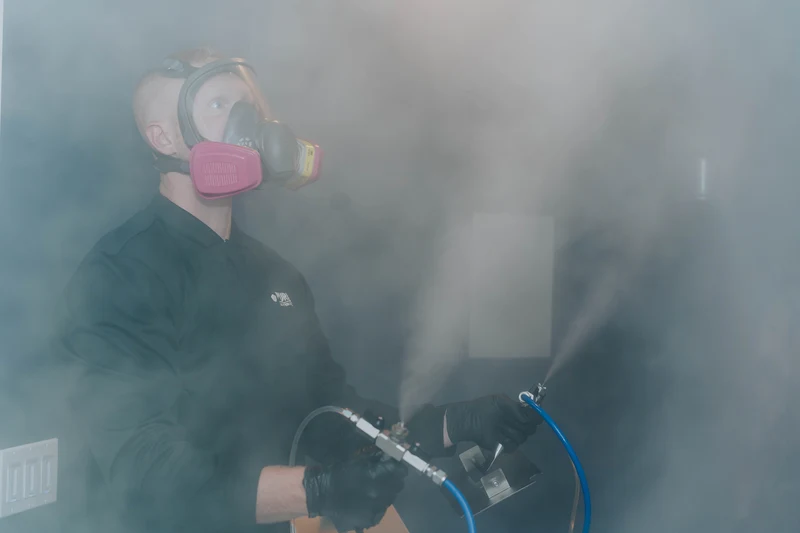 Dry fog mold remediation technician